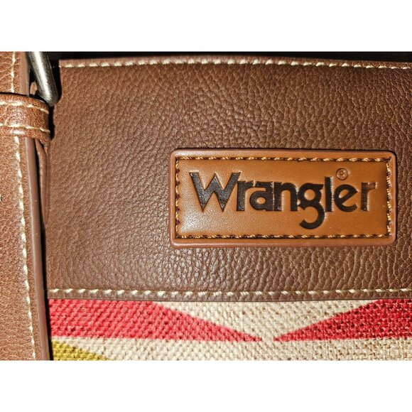 Wrangler Southwestern Rodeo Western Aztec Top Zip Shoulder Tote Bag - Picture 10 of 13